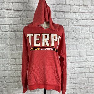 Heather Red TERPS French Terry Pullover Hoodie Size L
